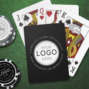 Bedrijf Logo Brand Foto Zwart Modern Pokerkaarten
