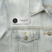 Bedrijf Logo Branded Professional Employee Silver Naamplaatje (In situ)