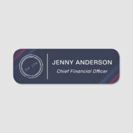 Bedrijf Logo Brushed Faux Employee Name Tag