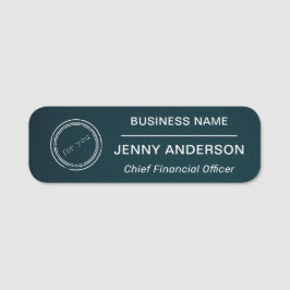 Bedrijf Logo Brushed Faux Employee Name Tag