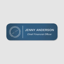 Bedrijf Logo Brushed Faux Employee Name Tag