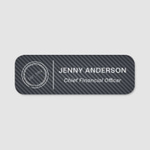 Bedrijf Logo Brushed Faux Employee Name Tag