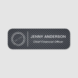 Bedrijf Logo Brushed Faux Employee Name Tag