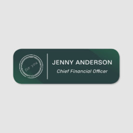 Bedrijf Logo Brushed Faux Employee Name Tag