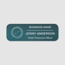 Bedrijf Logo Brushed Faux Employee Name Tag