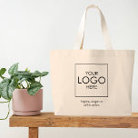 Bedrijf Logo Business Employee Client Personeel Aa Grote Tote Bag<br><div class="desc">Introductie van onze Custom Large Canvas tas, de ideale oplossing voor bedrijven die hun merk willen promoten en een praktisch en stijlvol accessoire willen bieden aan medewerkers, klanten en personeel. Deze canvas tassen bieden een scala aan belangrijke kenmerken, waardoor ze een ideale keuze zijn voor zakelijke canvas tassen, show weggeefacties...</div>