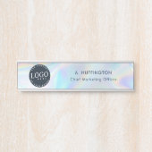 Bedrijf Logo Business Holographic Employee Deurbordje (Voorkant)
