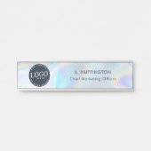 Bedrijf Logo Business Holographic Employee Deurbordje (Voorkant)