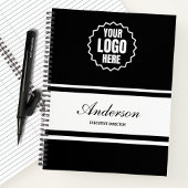 Bedrijf Logo Business Monogram Script Naam en tite Notitieboek
