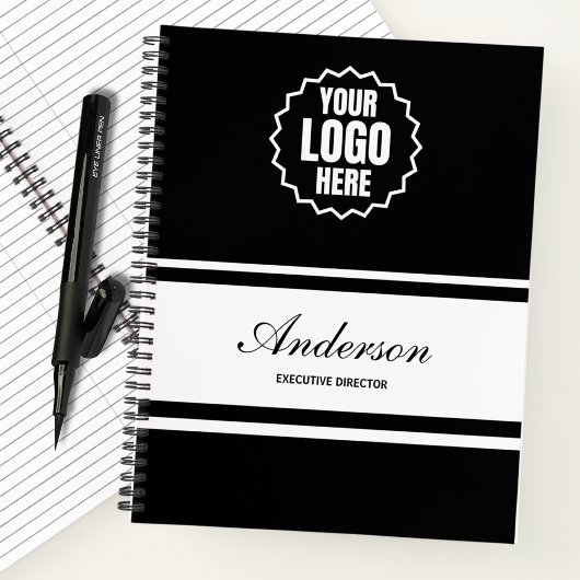 Bedrijf Logo Business Monogram Script Naam en tite Notitieboek
