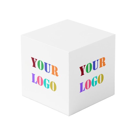 Bedrijf Logo Business Promotional Cube Voorbeeld Kubus (Achter hoekig)