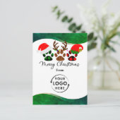 Bedrijf Logo Business Vakantie Kerst Briefkaart (Staand voorkant)