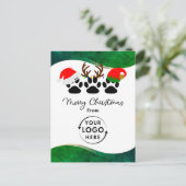 Bedrijf Logo Business Vakantie Kerst Briefkaart (Staand voorkant)