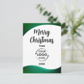 Bedrijf Logo Business Vakantie Kerst Briefkaart (Staand voorkant)