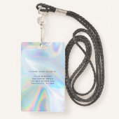 Bedrijf Logo Business Website Holografische Bezoek Badge (Achterkant met draagriem)