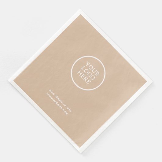 Bedrijf Logo Corporate Papieren servetten (Hoek)