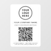 Bedrijf Logo Creëer Uw QR-code Raamsticker (Vel)
