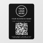 Bedrijf Logo Creëer Uw QR-code zwart Raamsticker (Vel)