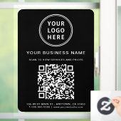 Bedrijf Logo Creëer Uw QR-code zwart Raamsticker (Huis)