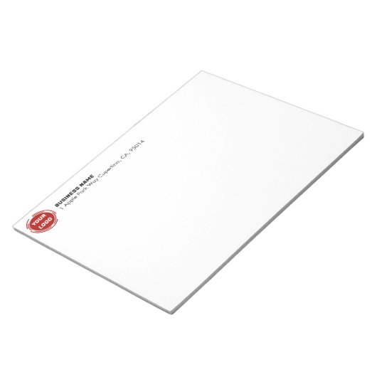 Bedrijf Logo CUSTOM 11" x 8,5" Notitieblok (Schuin)