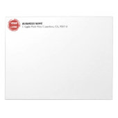 Bedrijf Logo CUSTOM 11" x 8,5" Notitieblok (Voorkant)