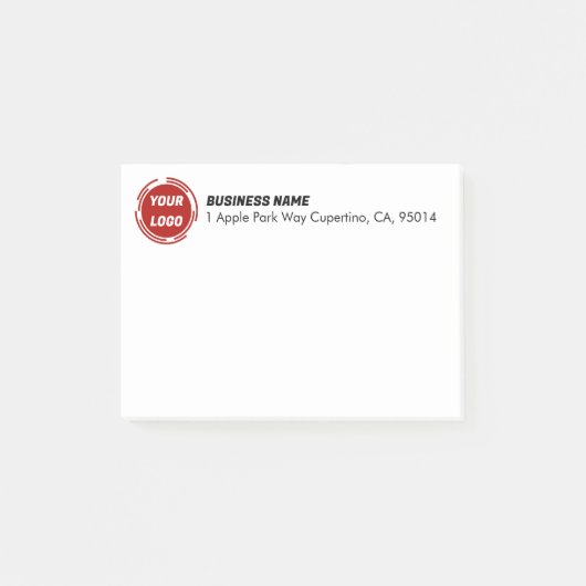 Bedrijf Logo CUSTOM 4"x3" Post-it® Notes (Voorkant)