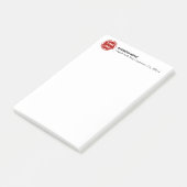 Bedrijf Logo CUSTOM 4"x6" Post-it® Notes (Schuin)