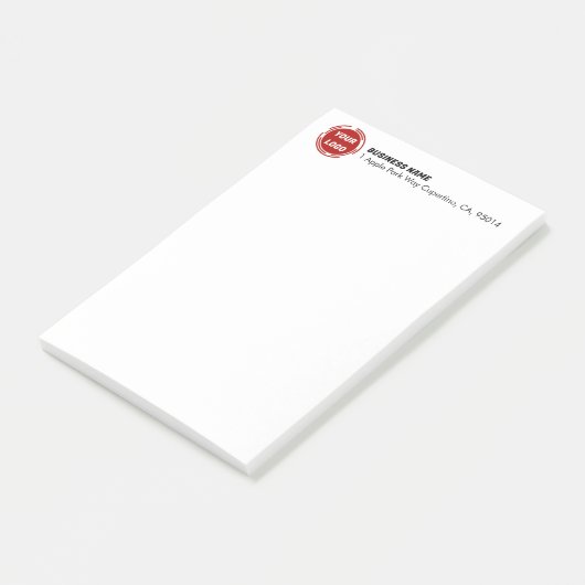 Bedrijf Logo CUSTOM 4"x6" Post-it® Notes (Schuin)