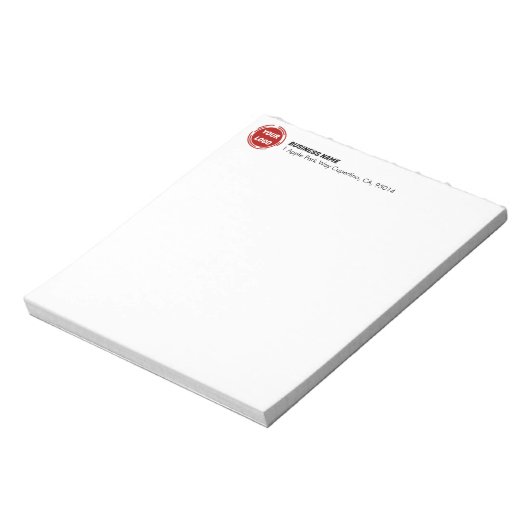 Bedrijf Logo CUSTOM 5,5 inch x 6 inch Notitieblok (Linkerzijde)
