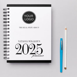 Bedrijf Logo Custom Black 2025 Planner