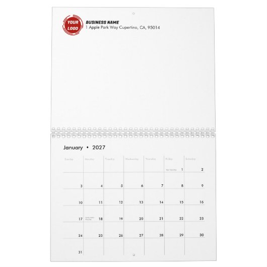 Bedrijf Logo CUSTOM Kalender (Jan 2027)