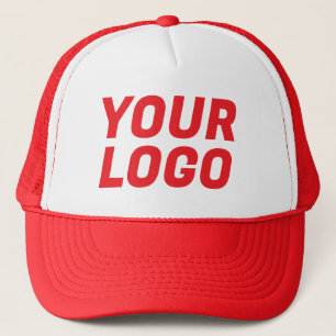 Bedrijf Logo CUSTOM Rood & Wit Trucker Pet