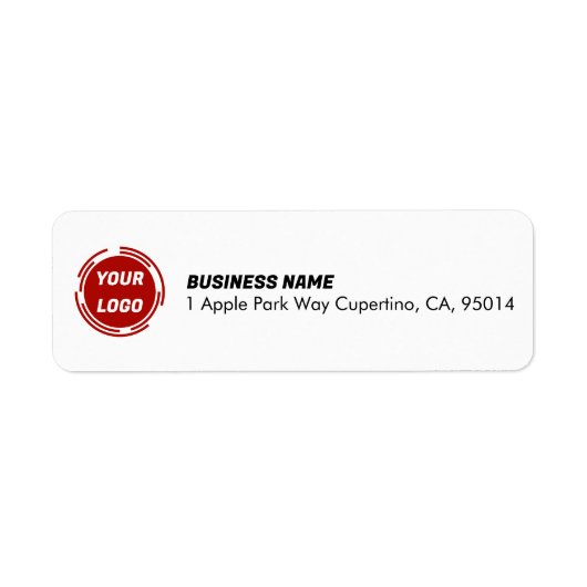Bedrijf Logo CUSTOM Sticker Label (Voorkant)