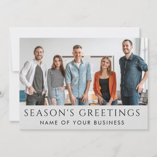 Bedrijf Logo Custom Zakelijk Kerstmis Feestdagenkaart (Voorkant)