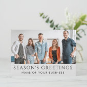 Bedrijf Logo Custom Zakelijk Kerstmis Feestdagenkaart (Staand voorkant)