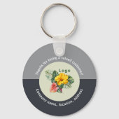 Bedrijf Logo Dank u klant weggeefactie Sleutelhanger (Voorkant)