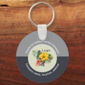 Bedrijf Logo Dank u klant weggeefactie Sleutelhanger (Voorkant)