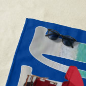 Bedrijf Logo Destin Beach Florida Foto Typografie Strandlaken (In situ)