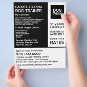 Bedrijf Logo, Dog Trainer Adverteren Flyer (Hand)