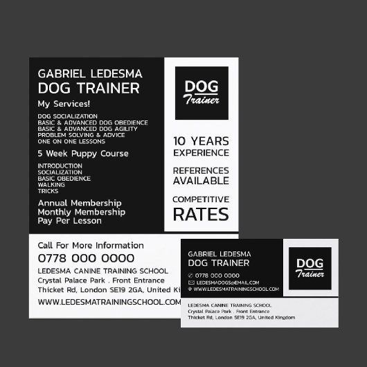Bedrijf Logo, Dog Trainer Adverteren Flyer