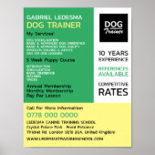 Bedrijf Logo, Dog Trainer Adverteren Poster (Voorkant)