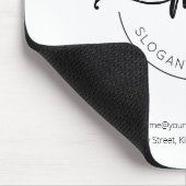 Bedrijf Logo Eenvoudig Monogram Initialen Wit Muismat (Hoek)