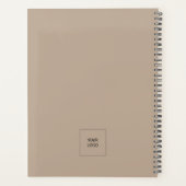 Bedrijf Logo Eenvoudig Tan Elegant Afsprakenboek Planner (Achterkant)