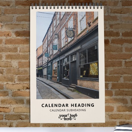 Bedrijf Logo Eenvoudige minimalistische promotie Kalender