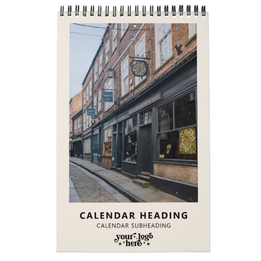 Bedrijf Logo Eenvoudige minimalistische promotie Kalender (Hoes)