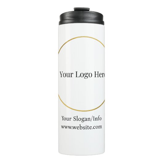 Bedrijf Logo Elegant Branded Business Sjabloon Thermosbeker (Voorkant)