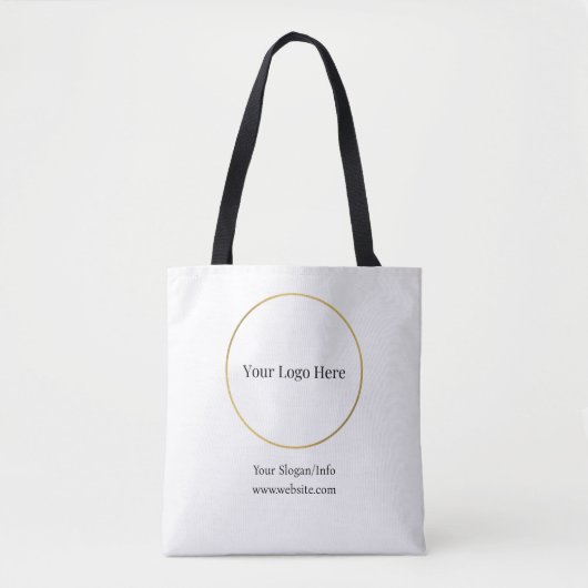 Bedrijf Logo Elegant Branded Business Sjabloon Tote Bag (Voorkant)