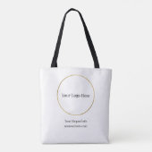 Bedrijf Logo Elegant Branded Business Sjabloon Tote Bag (Achterkant)