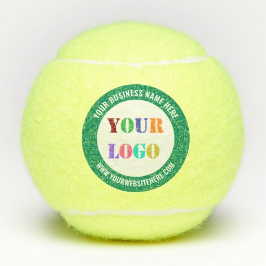 Bedrijf Logo en aangepaste tekst tennisballen Sjab (Voorkant)