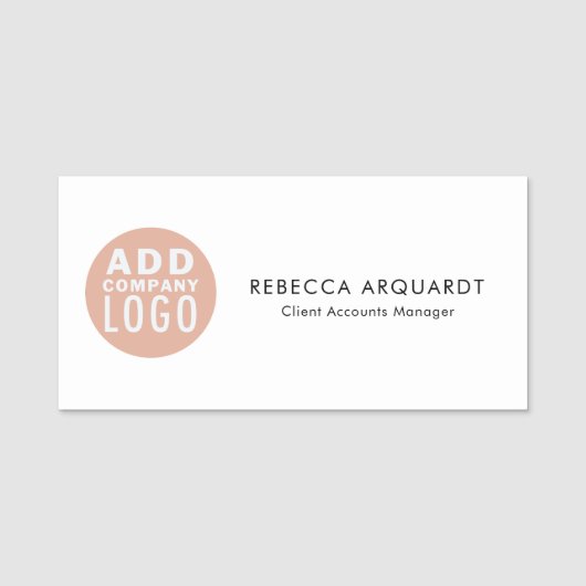 Bedrijf Logo en medewerkers toevoegen Naamplaatje (Voorkant)